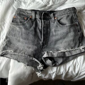 Black Levi 501 Jean shorts